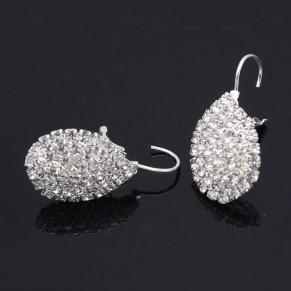 New Drop Dangle Earrings with Full Crystal Luxury - Picture 3 of 4